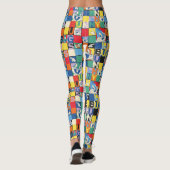BUGS BUNNY™ Kleurrijke Naam en Gezichtschecker Leggings (Achterkant)