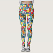 BUGS BUNNY™ Kleurrijke Naam en Gezichtschecker Leggings (Voorkant)
