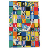 BUGS BUNNY™ Kleurrijke Naam en Gezichtschecker Medium Cadeauzakje (Voorkant)