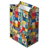 BUGS BUNNY™ Kleurrijke Naam en Gezichtschecker Medium Cadeauzakje (Achterkant Gekanteld)