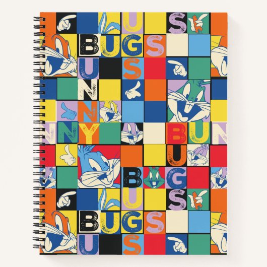 BUGS BUNNY™ Kleurrijke Naam en Gezichtschecker Notitieboek (Voorkant)