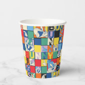 BUGS BUNNY™ Kleurrijke Naam en Gezichtschecker Papieren Bekers (Achterkant)