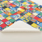 BUGS BUNNY™ Kleurrijke Naam en Gezichtschecker Sherpa Deken (3/4)