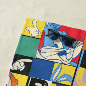 BUGS BUNNY™ Kleurrijke Naam en Gezichtschecker Strandlaken (In situ)