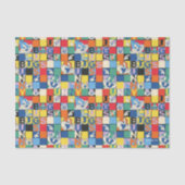 BUGS BUNNY™ Kleurrijke Naam en Gezichtschecker Tissuepapier (Voorkant)