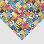 BUGS BUNNY™ Kleurrijke Naam en Gezichtschecker Tissuepapier (Detail)