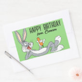 BUGS BUNNY™ liggen | Gefeliciteerd Rechthoekige Sticker (Envelop)