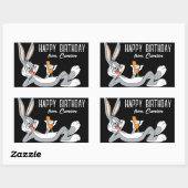 BUGS BUNNY™ liggen | Gefeliciteerd Rechthoekige Sticker (Vel)