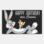 BUGS BUNNY™ liggen | Gefeliciteerd Rechthoekige Sticker (Voorkant)