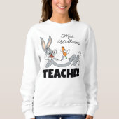 BUGS BUNNY™ Liggend Eten Wortel Leraar Trui (Voorkant)