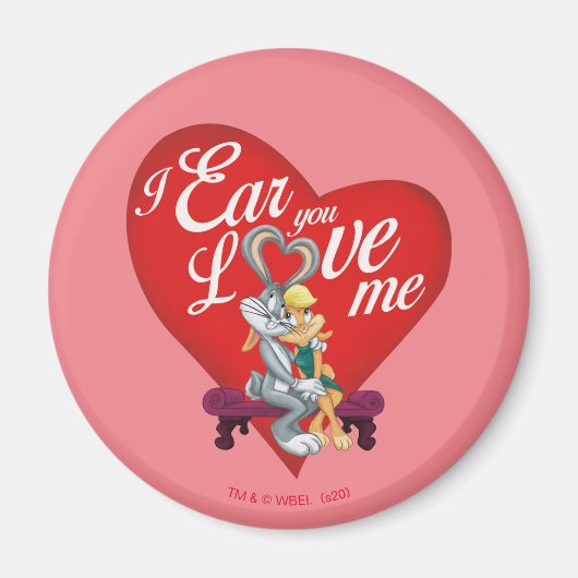 BUGS BUNNY™ & Lola Bunny - Ik hoor dat je van me h Magneet (Voorkant)