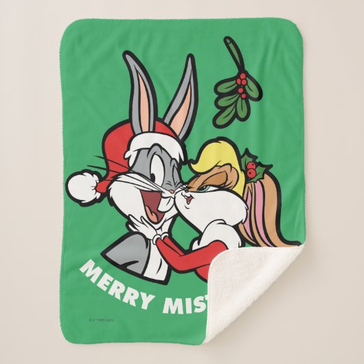 BUGS BUNNY™ & Lola "Merry Mistletoe" Sherpa Deken (Voorkant)