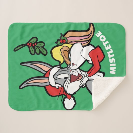 BUGS BUNNY™ & Lola "Merry Mistletoe" Sherpa Deken (Voorkant (horizontaal))