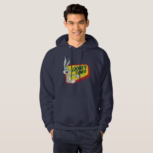 BUGS BUNNY™ LOONEY TUNES™ Retro Patch Hoodie (Voorkant volledig)