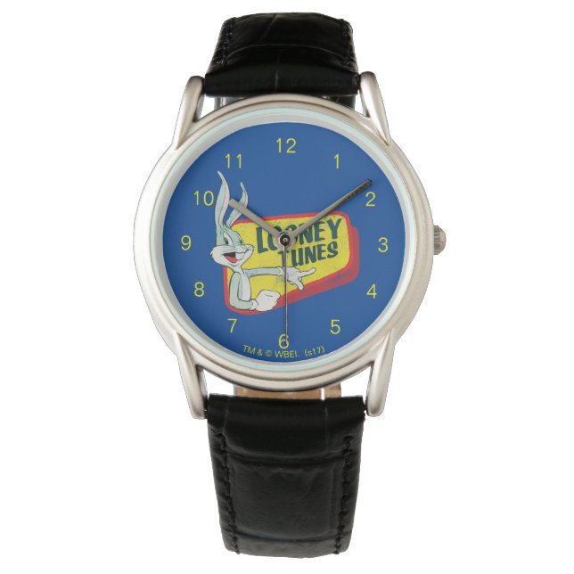BUGS BUNNY™ LOONEY TUNES™ Retro Patch Horloge (Voorkant)