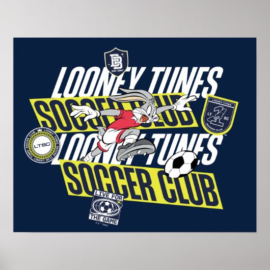 BUGS BUNNY™ LOONEY TUNES™ Voetbalclub Poster (Voorkant)