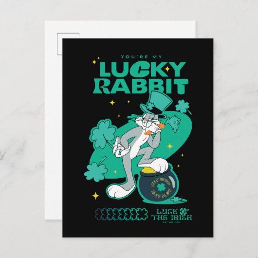 BUGS BUNNY™ Lucky Rabbit Briefkaart (Voorkant / Achterkant)