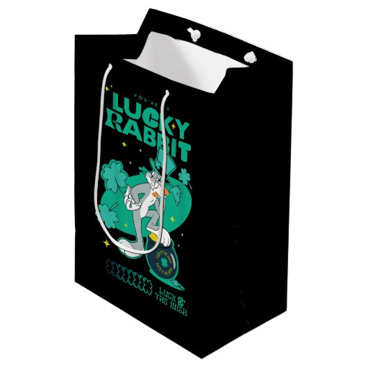 BUGS BUNNY™ Lucky Rabbit Medium Cadeauzakje (Voorkant Gekanteld)