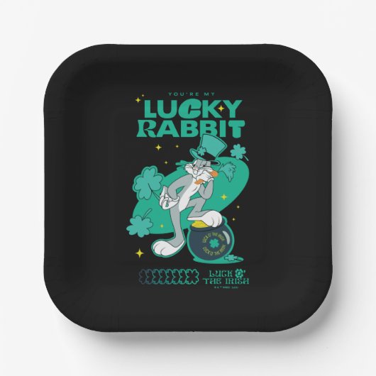 BUGS BUNNY™ Lucky Rabbit Papieren Bordje (Voorkant)