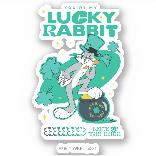 BUGS BUNNY™ Lucky Rabbit Sticker (Voorkant)