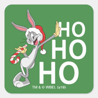 BUGS BUNNY™ met snoepriet Vierkante Sticker