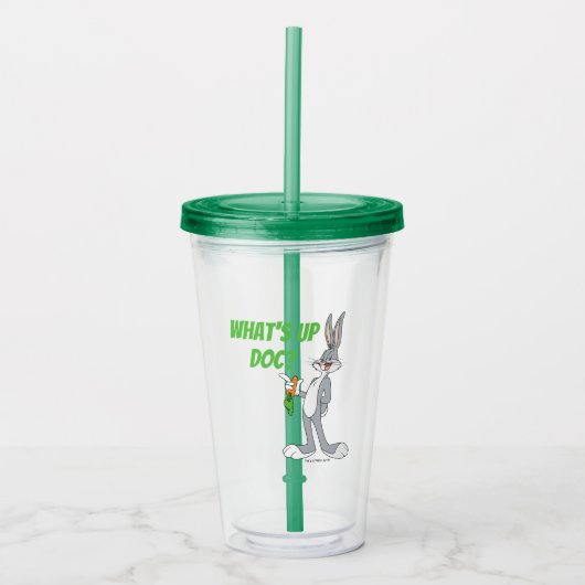 BUGS BUNNY™ met wortel Acryl Drinkbeker (Voorkant)