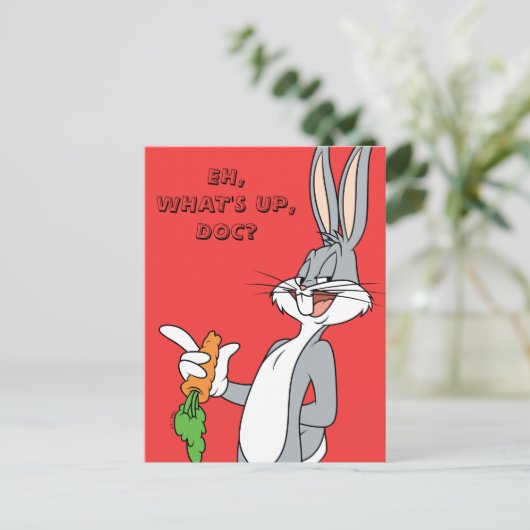 BUGS BUNNY™ met wortel Briefkaart (Staand voorkant)