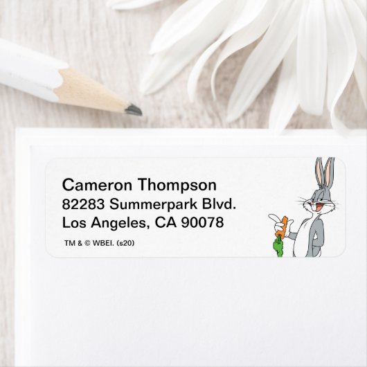 BUGS BUNNY™ met wortel Etiket (Insitu)