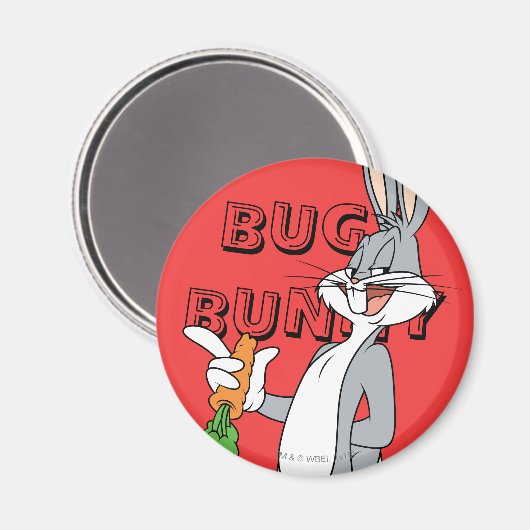 BUGS BUNNY™ met wortel Magneet (Voorkant / Achterkant)