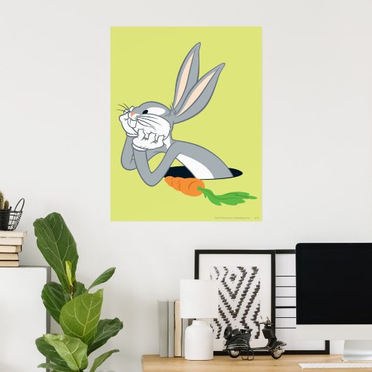 BUGS BUNNY™ met wortel Poster (Thuiskantoor)