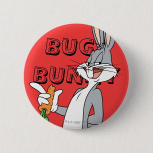 BUGS BUNNY™ met wortel Ronde Button 5,7 Cm