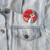 BUGS BUNNY™ met wortel Ronde Button 5,7 Cm (In situ)