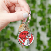 BUGS BUNNY™ met wortel Sleutelhanger (Hand)