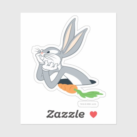 BUGS BUNNY™ met wortel Sticker (Vel)