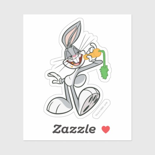 BUGS BUNNY™ met wortel Sticker (Vel)
