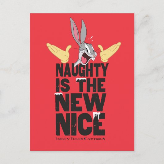 BUGS BUNNY™ "Naughty is the New Nice" Feestdagenkaart (Voorkant)