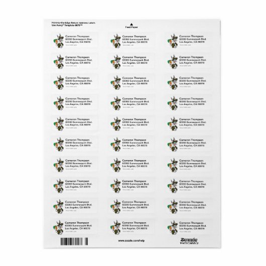 BUGS BUNNY™ Pilgrim Thanksgiving Etiket (Full Sheet)