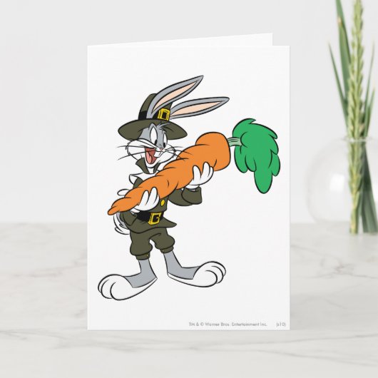 BUGS BUNNY™ Pilgrim Thanksgiving Feestdagen Kaart (Voorkant)