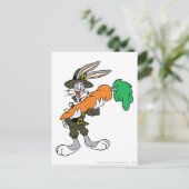 BUGS BUNNY™ Pilgrim Thanksgiving wortel Feestdagenkaart (Staand voorkant)
