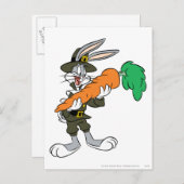 BUGS BUNNY™ Pilgrim Thanksgiving wortel Feestdagenkaart (Voorkant / Achterkant)