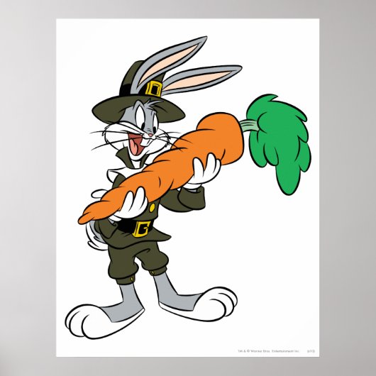 BUGS BUNNY™ Pilgrim Thanksgiving Wortel Poster (Voorkant)