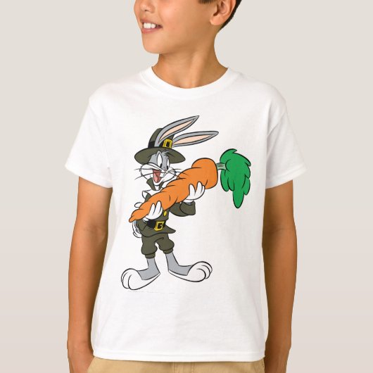 BUGS BUNNY™ Pilgrim Thanksgiving Wortel T-shirt (Voorkant)