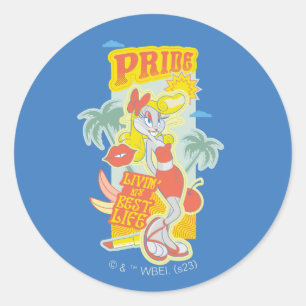 BUGS BUNNY™ Pride - Livin's beste leven Ronde Sticker