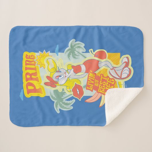 BUGS BUNNY™ Pride - Livin's beste leven Sherpa Deken (Voorkant (horizontaal))