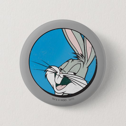 BUGS BUNNY™ Retro Blue Patch Ronde Button 5,7 Cm (Voorkant)