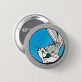 BUGS BUNNY™ Retro Blue Patch Ronde Button 5,7 Cm (Voorkant /achterkant)