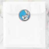 BUGS BUNNY™ Retro Blue Patch Ronde Sticker (Tas)