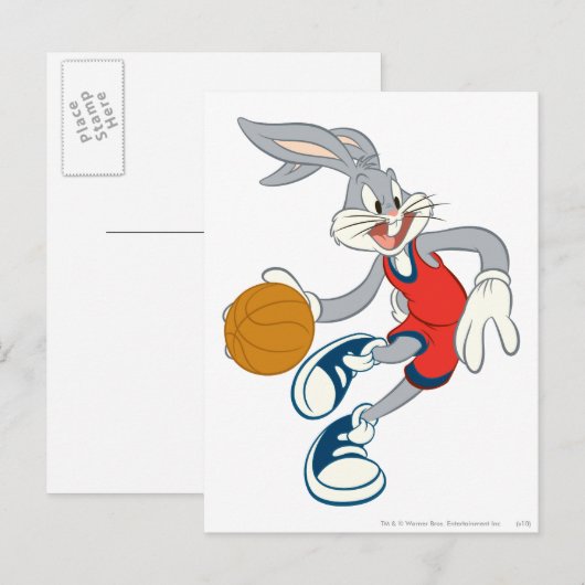 BUGS BUNNY™ rijdt door de concurrentie Briefkaart (Voorkant / Achterkant)
