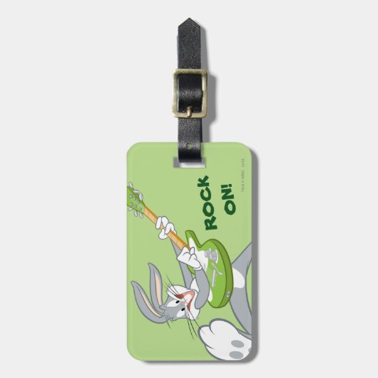 BUGS BUNNY™ Rockend op gitaar Bagagelabel (Voorkant verticaal)