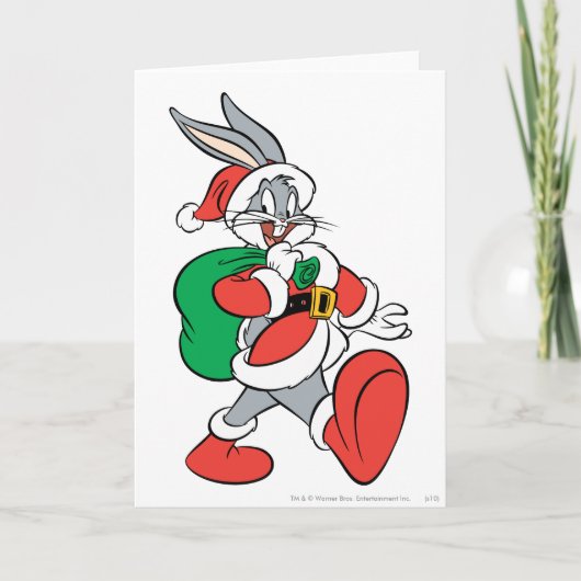 BUGS BUNNY™ Santa Feestdagen Kaart (Voorkant)
